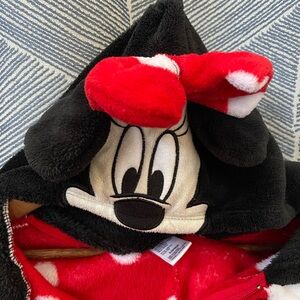 Disney Minnie Mouse fuzzy PJ onsie